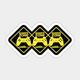 Gamer Yellow Minimalist Aesthetic Design Sticker